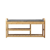 Levede Bamboo Shoe Rack Bench Entryway Seat-1910112204099817473