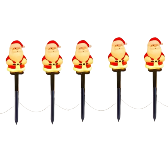 NNETM Solar Santa LED Pathway Light Set