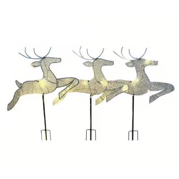 NNETM 3-in-1 Christmas Reindeer Outdoor Decoration