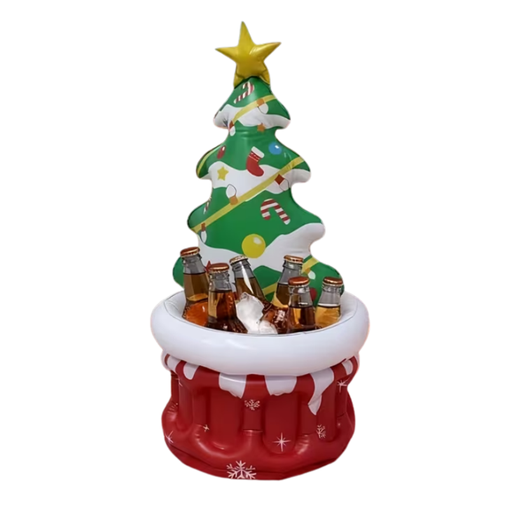 NNETM Inflatable Outdoor Christmas Tree with Santa
