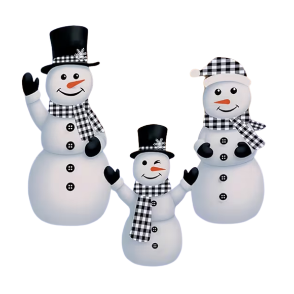 NNETM 2D Christmas Snowman Yard Decoration Set