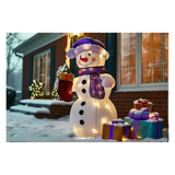 NNETM 2D Inflatable Snowman Decoration