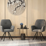 NNECW 2 Pieces Modern Velvet Swivel Accent Arm Chairs with Metal Legs
