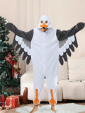 NNETM Seagull Cartoon Fleece Onesie Robe