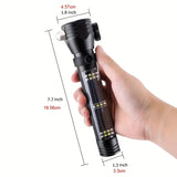 NNETM Multi-Functional Solar Power LED Flashlight - 5-in-1 Outdoor Survival Tool