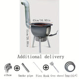 NNETM Portable Iron Camping Stove Wood Burning Outdoor