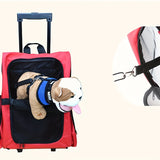 NNETM Multi-Purpose Pet Bag Foldable Travel Carrier with Wheels