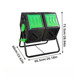 NNETM Dual Chamber Rotating Compost Bin