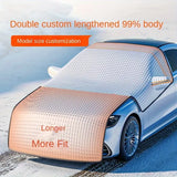 NNETM Car Snow Cover - Silvery Front Windshield Snow and Ice Protection