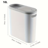 NNETM Slim Bathroom Trash Can with Lid