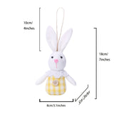 NNETM 6pcs Easter Bunny Plush Decorations with Bow Ties