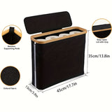 NNETM Boho-Chic Bamboo Toilet Paper Holder with Storage Basket