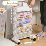NNETM Movable Desk Side Bookshelf