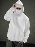 NNETM Plus Size Balaclava Zip Hoodie