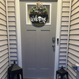 NNETM Halloween Skull Door Hanger Welcome Sign