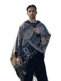 NNETM Western Cowboy Hooded Shawl Coat