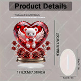 NNETM Crystal Bear Holding Heart Ornament