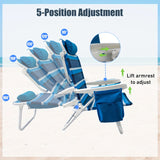 NNETM Foldable Beach Lounge Chairs with Backrest (2pcs)