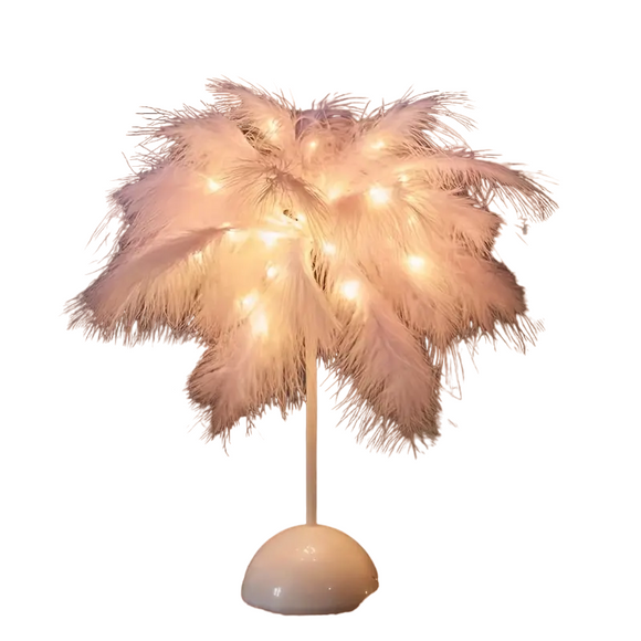 NNETM Feather Touch Table Lamp - Pink | Bedroom Interior Decor Light