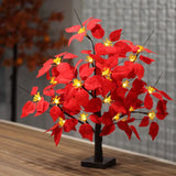 NNETM Blooming Brilliance: Poinsettia Flower Tree with Festive Lights