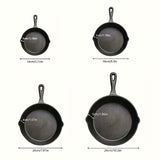 NNETM Pre-Seasoned Cast Iron Skillet Set (4pcs)