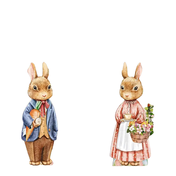 NNETM Easter Yard Signs Duo with Stakes - Whimsical 89.92cm Large Bunny Lawn Decorations (2pcs)