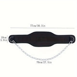 NNETM 1pc Fitness Weighted Belt with Chain - Black