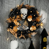 NNETM Gothic Halloween Wreath Door Hanging Decoration