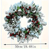 NNETM Blue-Gray Eucalyptus Wreath with Pine Cones