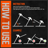 NNETM 18 pcs Heavy Duty Tent Stakes Set with Rope & Hook