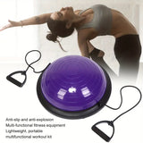NNETM Balance Ball Gym Training Exercise Half Fitness with Pump & Band - Purple