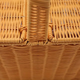 NNETM Handcrafted Rattan Picnic Basket for Outdoor Enthusiasts