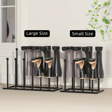 NNETM Black Metal Shoe Rack Organizer for Entryway