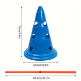 NNETM 15-Piece Adjustable Sports Training Cones Set