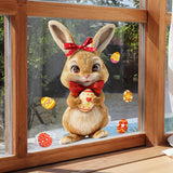 NNETM Easter Bunny & Egg Reusable Window Cling Sticker