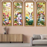 NNETM 4pcs Easter Decorative Flags Set for Yard and Porch