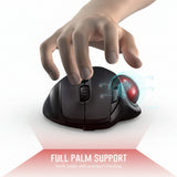 NNETM Ergonomic Wireless Trackball Mouse (3-Device Connection)