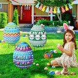 NNETM 3D Easter Egg Yard Decorations with Metal Stakes