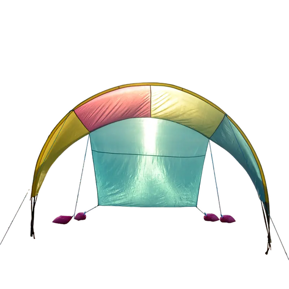 NNETM Rainbow Suncover Beach Tent - Patented Design, 10.5' x 11.5', Fits 4-6 Adults