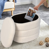 NNETM Storage Stool Mushroom Shape with Plush Seat