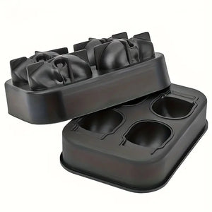 NNETM 3D Skull Ice Cube Tray Maker - 4Pcs