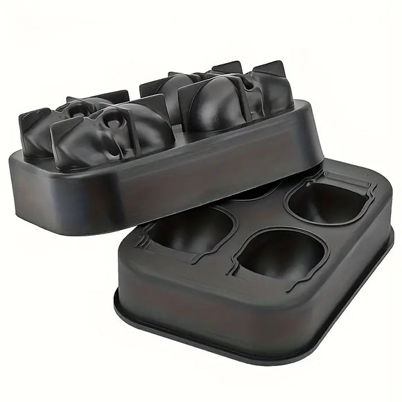 NNETM 3D Skull Ice Cube Tray Maker - 4Pcs