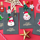 20pcs Wooden Christmas Mini Clips 3.5cm Mixed