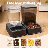 NNETM Water Dispensers Set for Cats & Dogs Automatic Pet Feeders