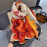 NNETM Women's Printed Warm Scarf Winter Shawl Wrap