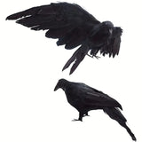 NNETM The Midnight Raven: Realistic Halloween Feathered Crow