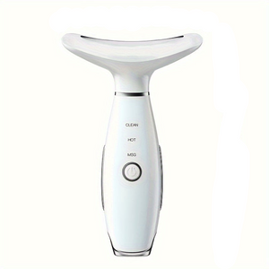 NNETM USB Rechargeable Facial & Neck Massager with 3 Massage Modes(White)