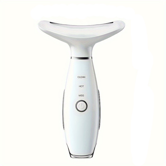 NNETM USB Rechargeable Facial & Neck Massager with 3 Massage Modes(White)