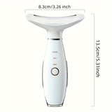 NNETM USB Rechargeable Facial & Neck Massager with 3 Massage Modes(White)