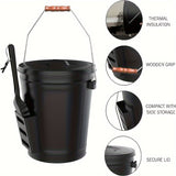 NNETM Galvanized Ash Bucket Set with Shovel